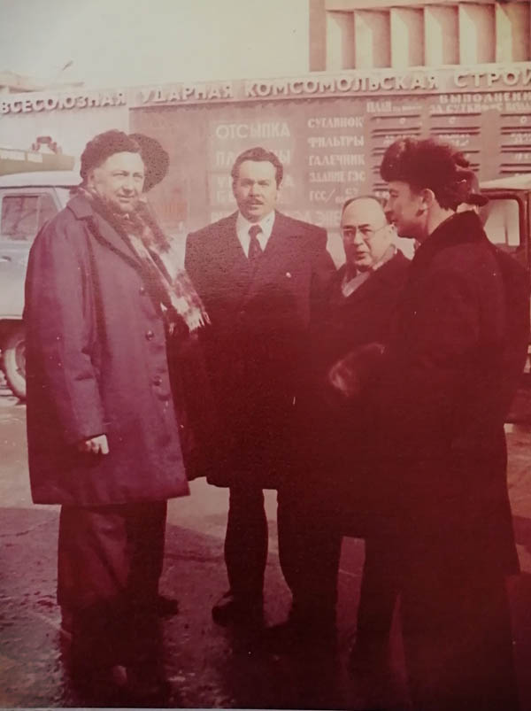 Руководство Главка в Таджикистане. Слева – Масловский Г.Ф., 2-ой справа Куперман В.Л.